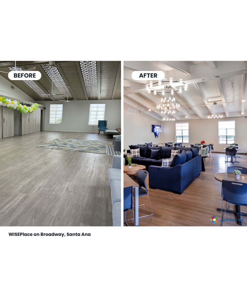 WISEPlace's tweet photo. Check out the transformation of our WISEPlace building.  Before, it was the YWCA, turned WISEPlace shelter entrance to the 9 transitional shelter rooms. Now, it's our first ever affordable housing community. #permanentsupportivehousing #endhomelessnessoc https://t.co/yp9i1ppDA1