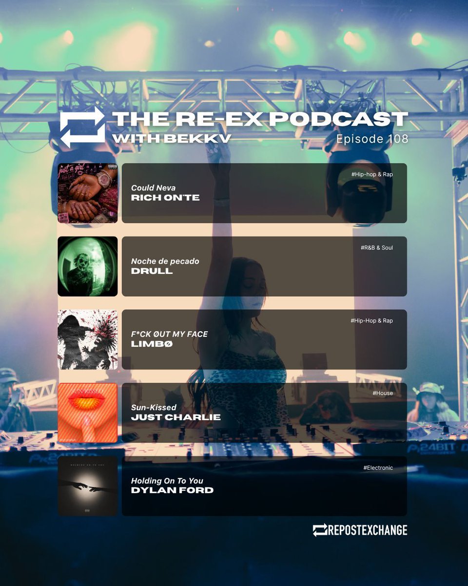 repostexchange's tweet photo. We’re bringing you the heat from LA to Liverpool, via Ciudad Real and Sacramento! 🌍 Spin the best tracks made by the RepostExchange community this month on the Re-Ex Podcast. Streaming now > https://t.co/flBmn4cSPo https://t.co/EFtcL3scjG