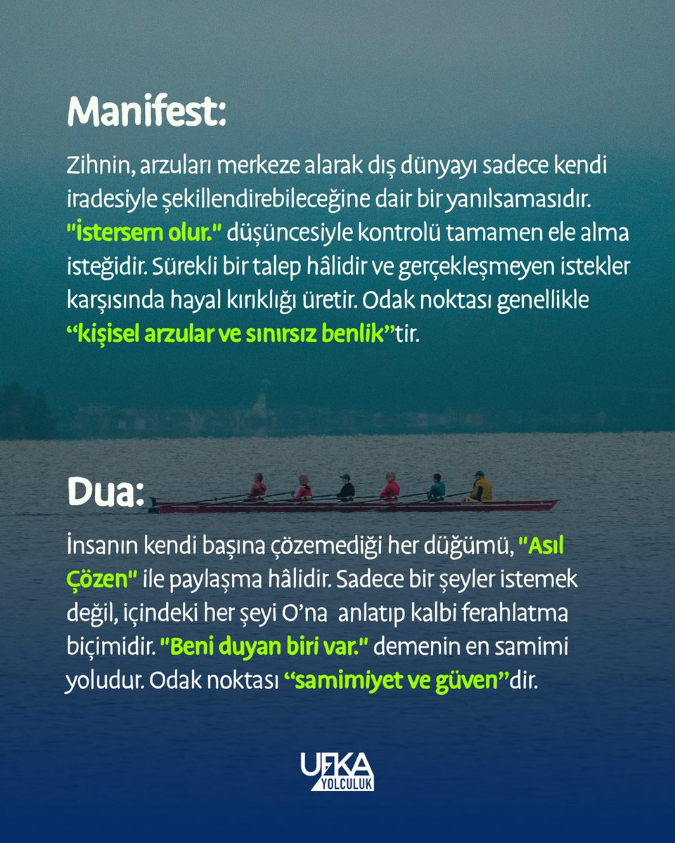 UfkaYolculukCom's tweet photo. Zihnindeki bitmek bilmeyen "oldurma" çabasından sıyrılıp ruhunun o ferah kıyısına doğru bir yolculuğa çıkmaya ne dersin?

"Manifest" adı altındaki o yorucu talepkârlığından, duanın asil ve dingin limanına geçişin vakti geldi. 🌊

#ufkayolculuk https://t.co/lktsei2KLo