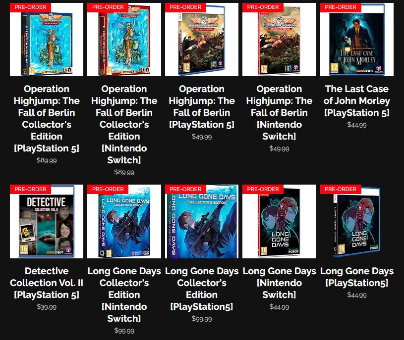 Several NIntendo Switch, PlayStation 5 titles published by Tesura