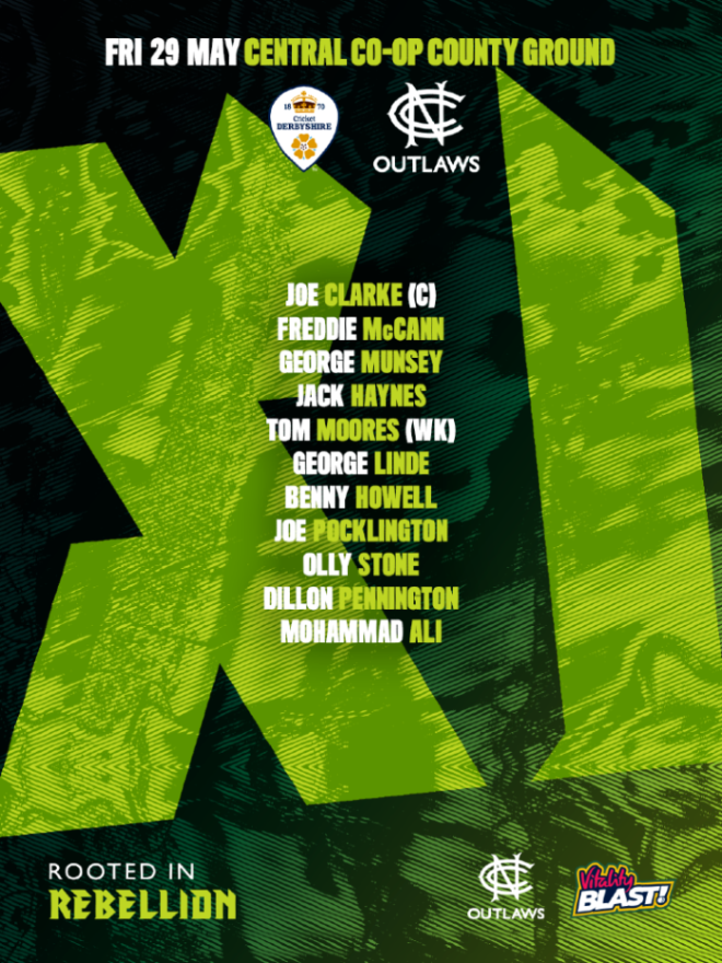 TrentBridge's tweet photo. Ready for the Falcons 👏

Olly Stone comes into the side, as we lose the toss and will be fielding first.

#RootedInRebellion 🌱 https://t.co/NtMiHjxWpy