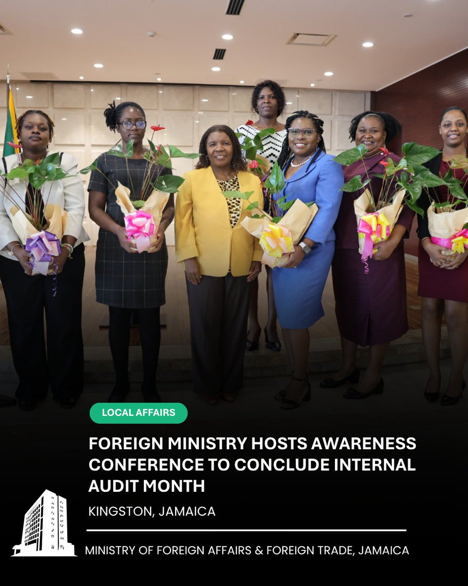 mfaftja's tweet photo. Globally, the month of May is observed as Internal Audit Awareness Month, a time dedicated to recognising the vital role auditors play in strengthening accountability, enhancing organisational performance and supporting effective risk management.

In observance of the occasion, the Ministry of Foreign Affairs and Foreign Trade hosted an Internal Audit Awareness Conference on Wednesday, May 27, to honour the significant contributions of the Ministry’s Internal Audit Unit to Jamaica’s Foreign Service. The event also provided an opportunity for the Unit to help reshape perceptions of internal auditing - moving from the traditional view of a “policing” function to that of a trusted and protective strategic partner.

1/2