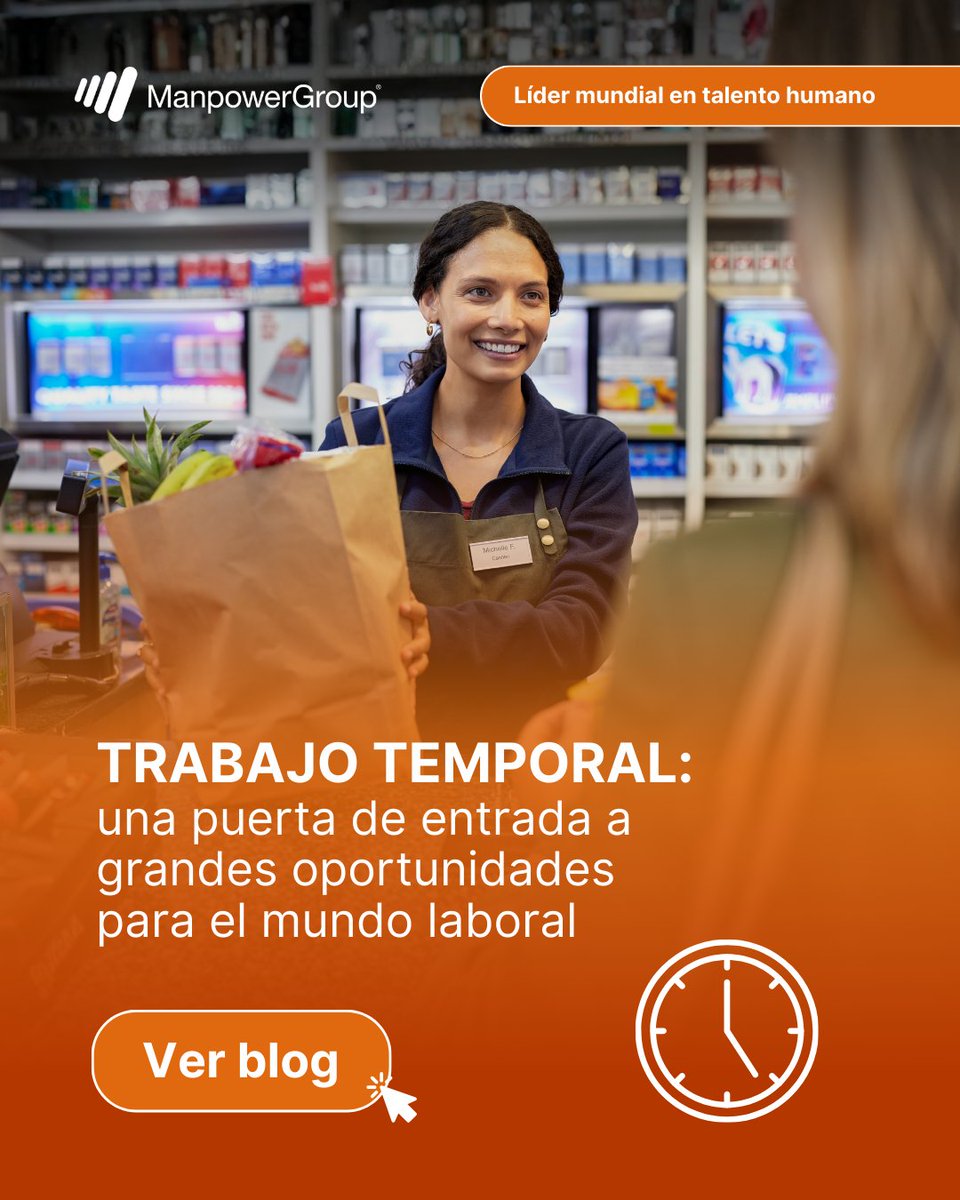 ManpowerGroupCO's tweet photo. Descubre en este artículo porqué la temporalidad continúa redefiniendo el mundo del trabajo y cómo puede impulsar tu futuro profesional 🔗https://t.co/Blc67i5DgB https://t.co/bH2FebGCGO