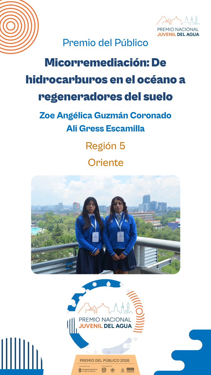 Agua_UNAM's tweet photo. 🚨 ¡Muchas felicidades a las y los ganadores del #PremioNacionalJuvenildelAgua 2026! 🚨

Gracias por ser las agentes de cambio e impulsar la #investigación en asuntos de #SeguridadHídrica. 💧✨

Estamos seguros que los ganadores nacionales realizarán un gran papel en... https://t.co/2gfA0XM8kz
