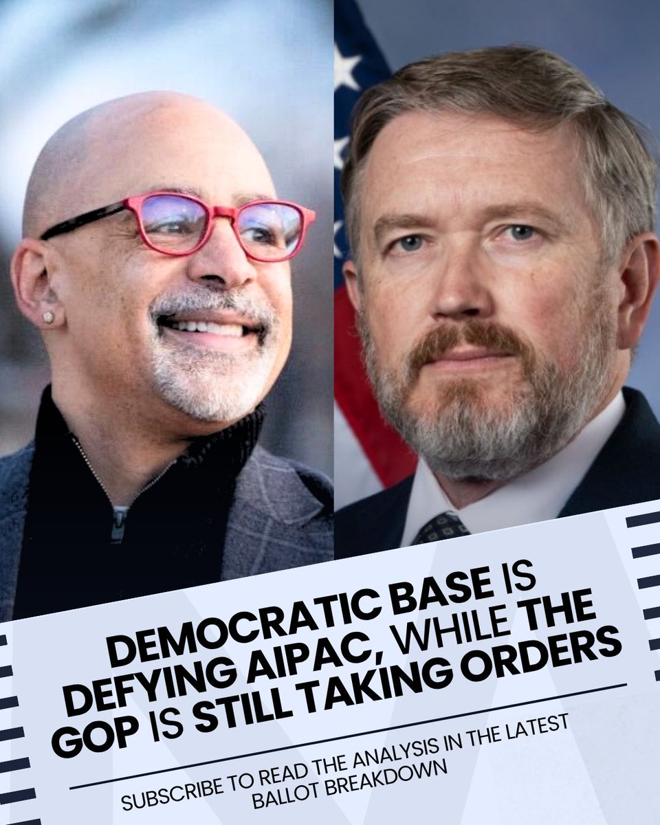 EmgageAction's tweet photo. AIPAC spent big trying to shape Democratic primaries and voters rejected it.

Subscribe to read the latest Ballot Breakdown analysis. https://t.co/4lOUNVZa4P