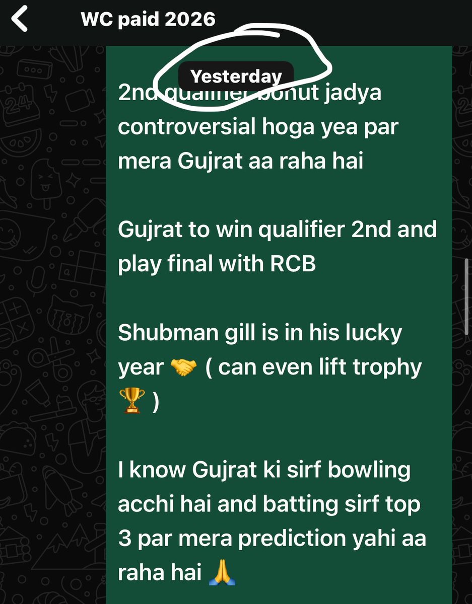 Mayur_more5's tweet photo. Thank you Mayur for believing in yourself Many astrologers predicted RR to win today but not hate to them As I also go wrong sometimes I understand how it feels but having the guts to go against most of them and post openly on X is commendable I am happy for you today❤️me to me🤝 https://t.co/Z6NPVF0kit