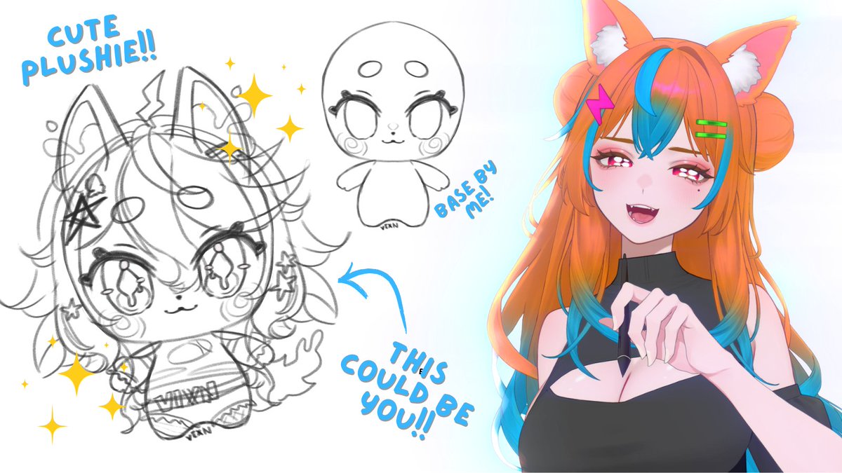 VixVandal's tweet photo. do YOU want to be turned into a super cute plushie!?

Ill be turing Vtubers into cute little squishies tonight ON STREAM! 

So Drop your PNG's below if you wanna be plushified!

And don't forget to tune in at 9:30PM EST on🟣to secure your spot!