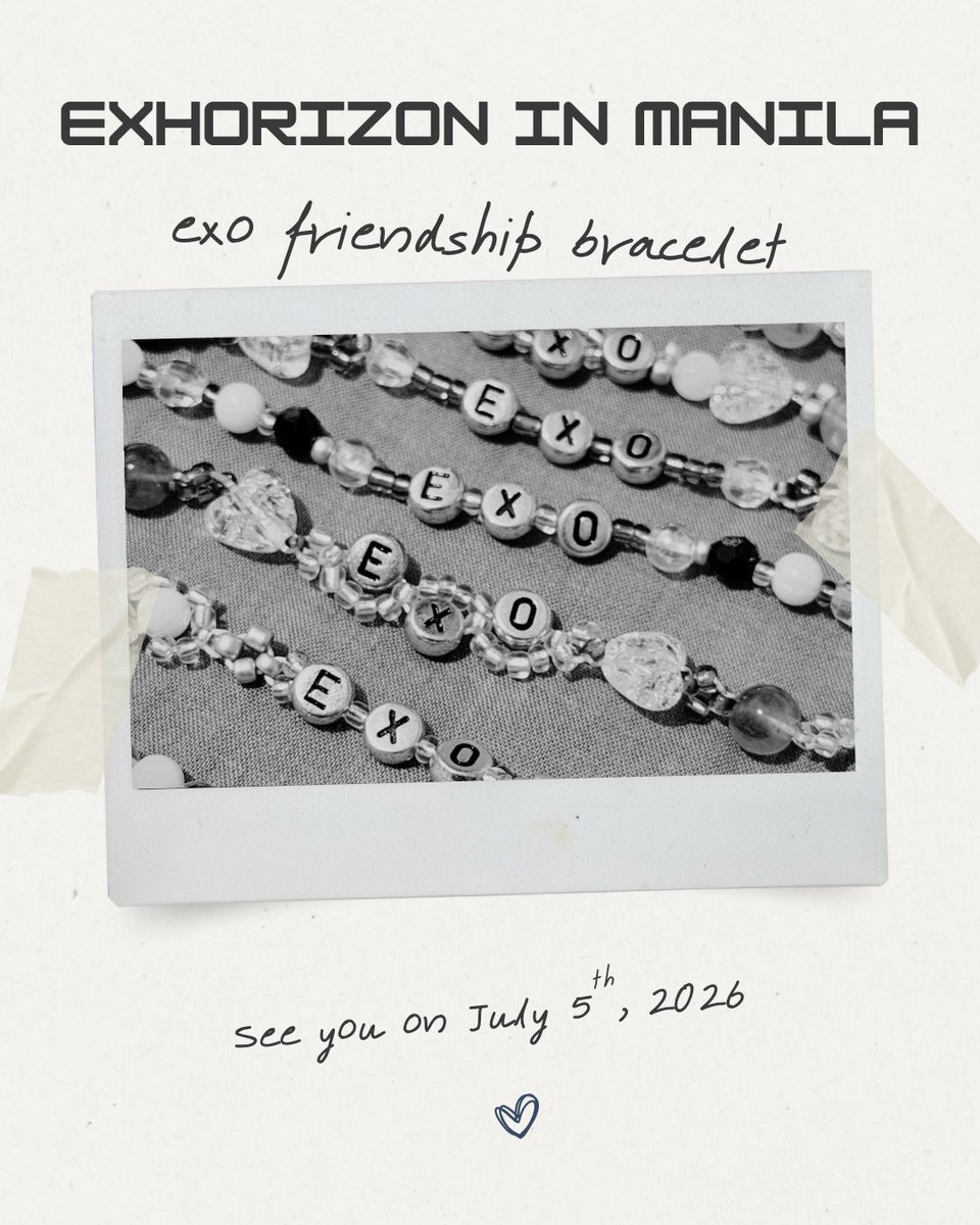 beujohnnycal's tweet photo. Eriyaaaa~ 
EXhOrizon in Manila Fan Support 🩶🤍✨
Working out our fansupport for Day 2. Will be distributing these friendship bracelets! Location is not final yet but for sure will be distributing in our area (box prem 416) 🩶 
#exhorizon #exoplanet #exo #exol #exhorizoninmanila https://t.co/S6RJBpeCgy