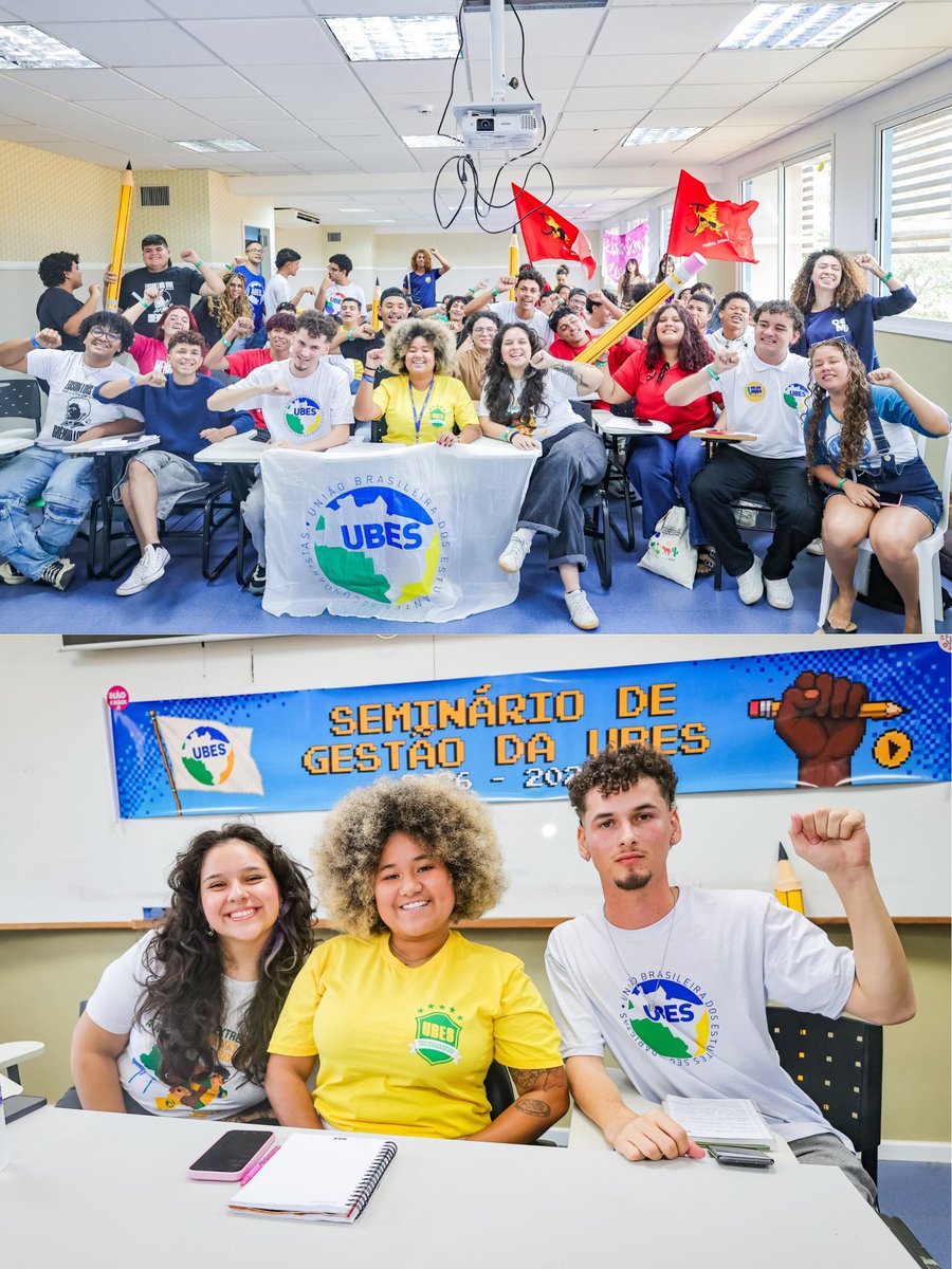 ubesoficial's tweet photo. Manhã de debates, diálogos e construção coletiva no Seminário de Gestão da UBES ✨

Pensar uma educação brasileira, popular e com a nossa cara exige escuta, diversidade de ideias e a capacidade de reunir diferentes pontos de vista em defesa de um mesmo projeto de país.

É no encontro entre estudantes de diferentes realidades que fortalecemos as lutas e organizamos os próximos passos da juventude brasileira. ✊🏾

#ubes