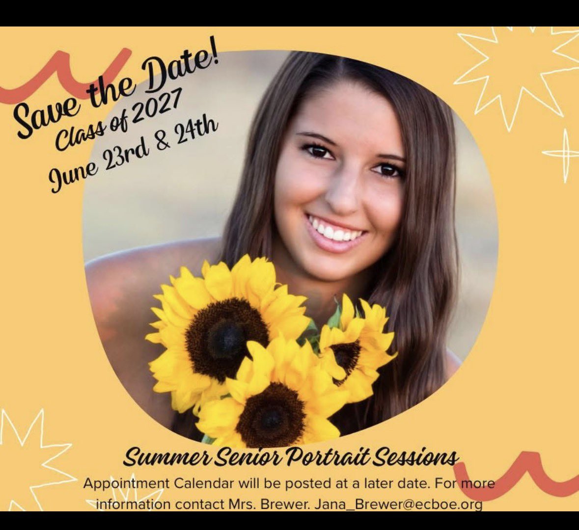 sshspanthers's tweet photo. 📣 SAVE THE DATE — Southside Class of 2027! 🎓

Summer Senior Formal Drape &amp; Tux Photo Opportunities will be held on June 23 and 24

appointment calendar with available time slots will be released at a later date

 questions, please contact Mrs. Brewer at Jana_Brewer@ecboe.org https://t.co/cqBpDlMmpN