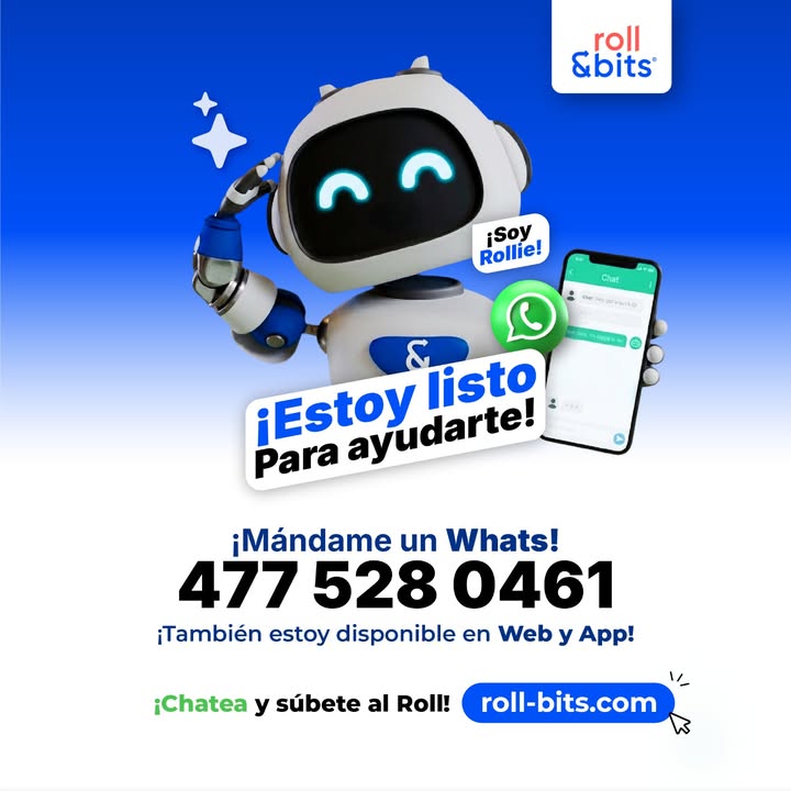RollandBits's tweet photo. Ya llegó el compa que te resuelve el roll. 😎🤖
Nuestro nuevo chatbot ya está listo para ayudarte con tus dudas, comentarios, horarios y mucho más... 🚌✨ ¡Aquí andamos cuando lo necesites! 

#ViajaChido #RollAndBits #RollieParaTi https://t.co/PUk2vD6iM9