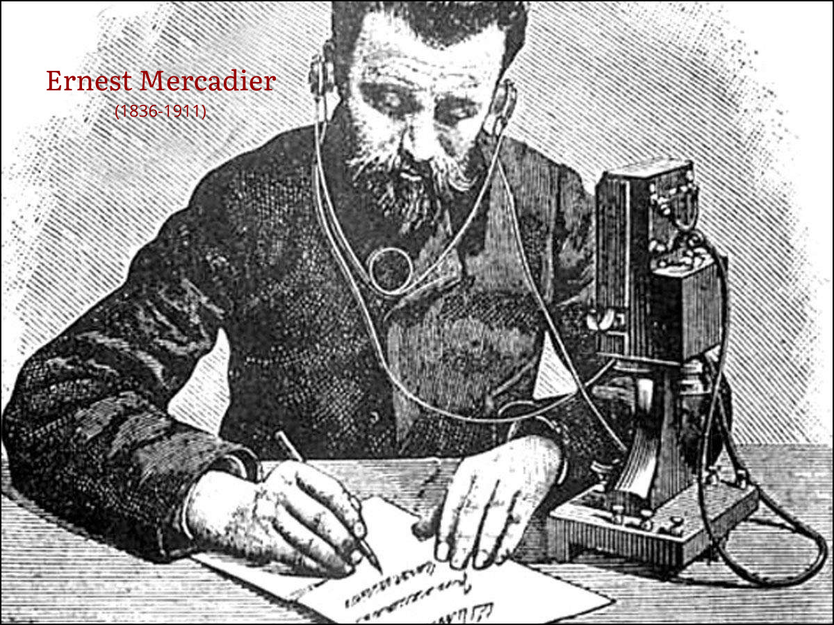 RealPreCinema's tweet photo. The Electrophone was made possible by the efforts of French engineer Ernest #Mercadier, who was the first to patent #headphones. 

These were inspired by the French Théâtrophone however, unlike the Théâtrophone, the Electrophone did not employ stereo technology. https://t.co/mqjGDp3eCT