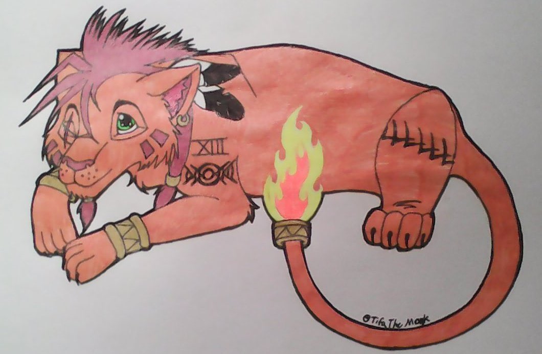 TifaTheMonk's tweet photo. Red XIII Lion King style ✨ https://t.co/5cjKVV6FMF