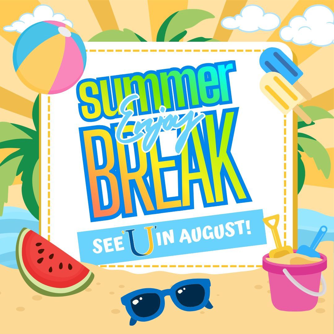 CM201U's tweet photo. ☀️ Summer Break is HERE! 😎 We wish you a summer full of sunshine, snacks-o-plenty, late bedtimes, epic adventures, and zero mosquito bites! Get a little messy, laugh a whole lot, chase the fun, and enjoy every popsicle along the way. We'll see 'U' in August! Have a great summer! https://t.co/tFx8cRbCH2