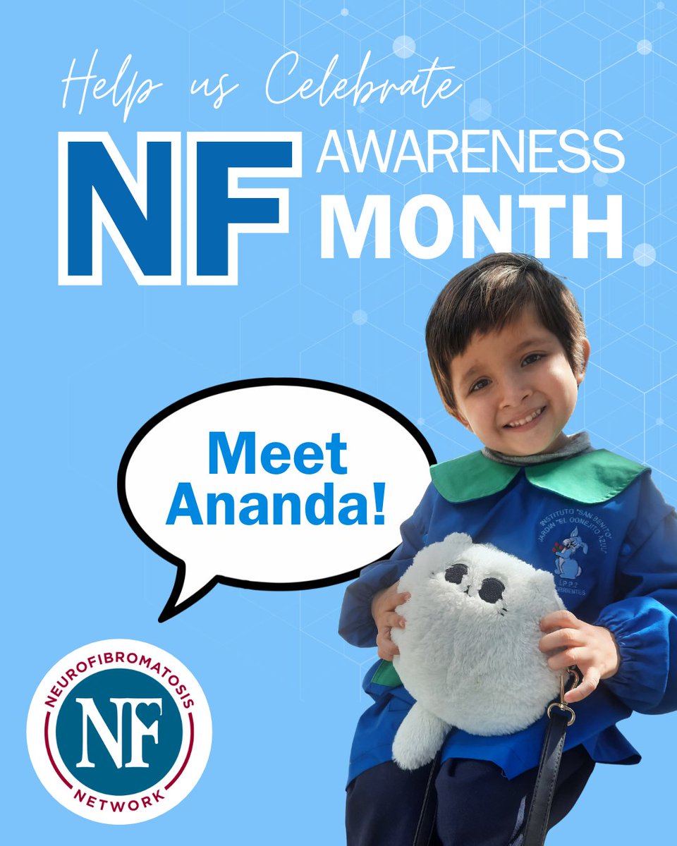 nfnetwork's tweet photo. As we wrap up NF Awareness Month, meet Ananda, diagnosed with NF1 at one. He's a joyful warrior who raises awareness about neurofibromatosis. "Thank you for all your work! Sending hugs." To read more stories, visit: https://t.co/2kNiVf4v15 #NFStrong #Hope https://t.co/3e8VhPId7m