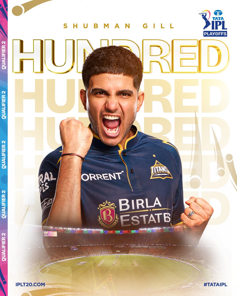 SWAPNILBANSOD99's tweet photo. @IPL Captain 𝗚𝗶𝗹𝗹-𝗼𝗿𝗶𝗼𝘂𝘀 🙇

@gujarat_titans skipper Shubman Gill with his 5⃣th #TATAIPL hundred on the big stage 👏💙

Updates ▶️ https://t.co/o9XEH2g0OH…

#Qualifier2 | #TheFinalLeap | #GTvRR https://t.co/J6t3vl79sb