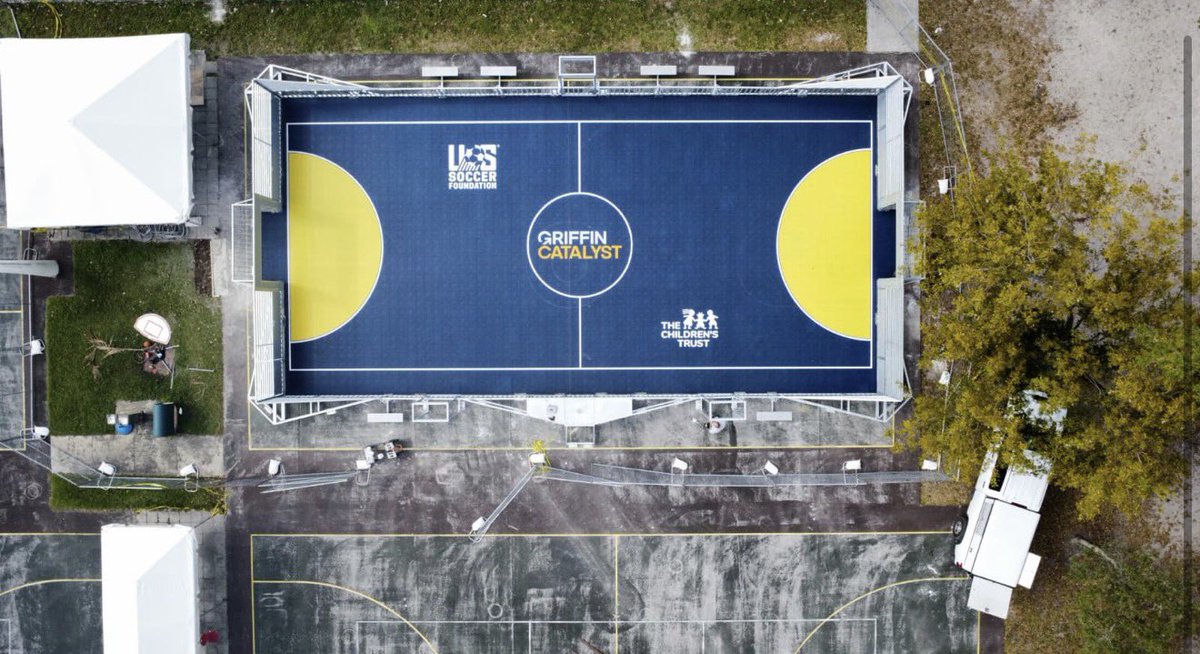 MDCPSCapital's tweet photo. Together with @ussoccerfndn Griffin Catalyst, @childrenstrust the Miami World Cup 2026™ Host Committee we’re making soccer accessible in every neighborhood. Drone shots from completed mini pitch @AWK8EXPLORERS 

We’re building a legacy that lasts long after 2026 ⚽️ @ralo2565 https://t.co/aaxc2ef8Eg
