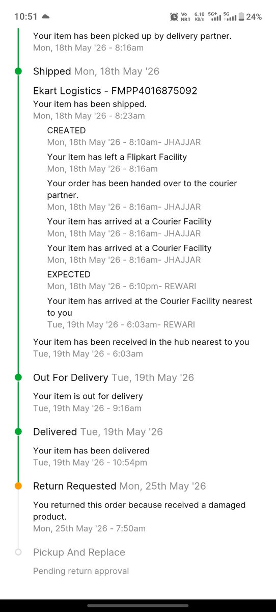 Kuldeep_KSY's tweet photo. but today it's more than 96 hrs but no response, I want to replace this product and also the wrong serial number product given by flipkart. https://t.co/wFzIcvokJu