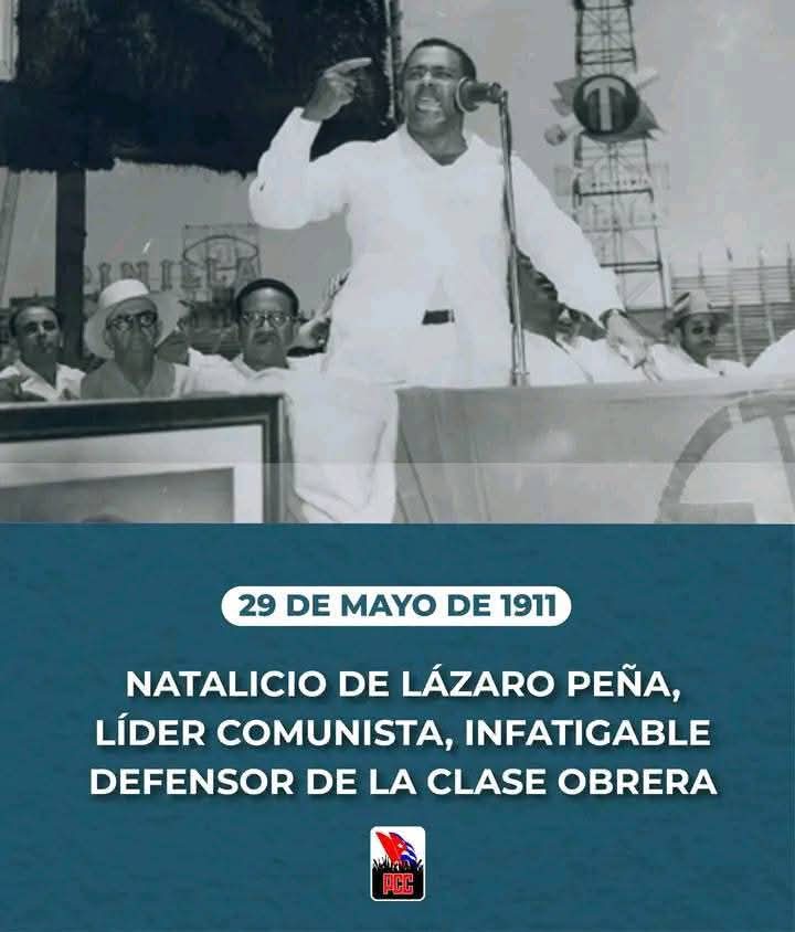 InderCav's tweet photo. El legado de Lázaro Peña sigue vigente en la labor de la clase obrera, su dignidad y compromiso social. Su pensamiento inspira a las nuevas generaciones de sindicalistas y trabajadores que ven en su ejemplo una guía. #CubaEstáFirme https://t.co/ttwvLV2Xpa