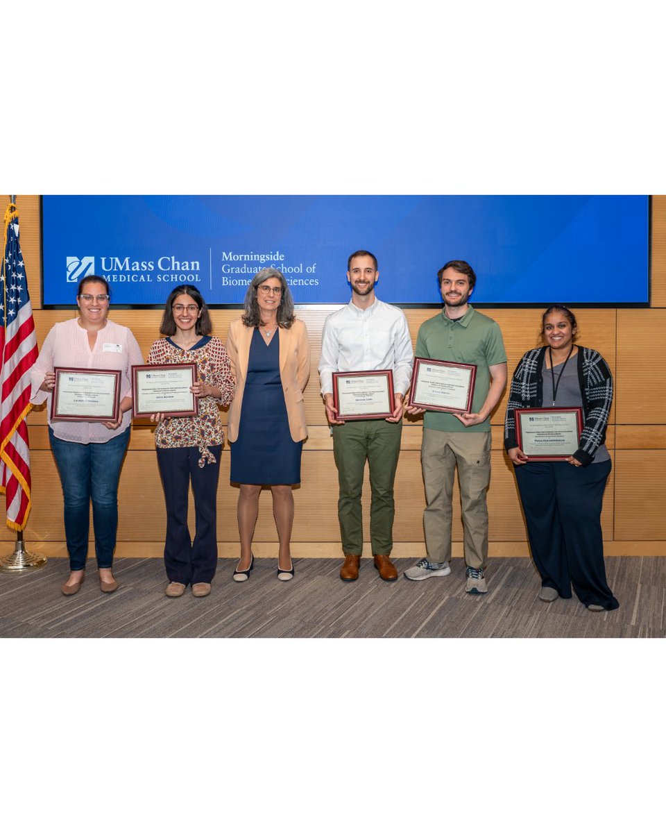 UMassChan's tweet photo. Graduating PhD candidates and MD/PhD students at @UMassChan were celebrated for exceptional research during the 2026 Student Academic Achievement and Leadership Awards Ceremony. View the list of honorees: https://t.co/2nAlOU3hMB #UMassChan2026 @tse_elegans @UMassMDPhD @UMass https://t.co/tZIygbPGbc