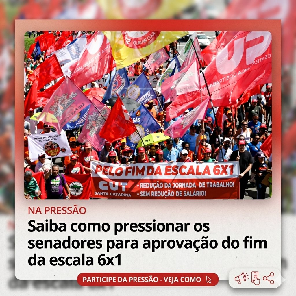 CutNobre's tweet photo. A nossa luta vitoriosa histórica que garantiu a aprovação, na Câmara dos Deputados, da PEC que reduz a jornada de trabalho, sem reduzir salário, e acaba com a escala 6x1, foi resultado da forte pressão popular, dos movimentos sindical e popular sobre deputados e deputadas federais da direita, que, temendo a rejeição da opinião pública, votaram a favor da PEC. Pressão ainda mais forte tem de ser feita sobre os senadores e senadoras, onde a oposição ao desejo da classe trabalhadora está ainda mais inflamada. Leia a matéria, acesse o site napressao. Faça valer a sua vontade. @CUT_Brasil
https://t.co/0pZfnEYMxI