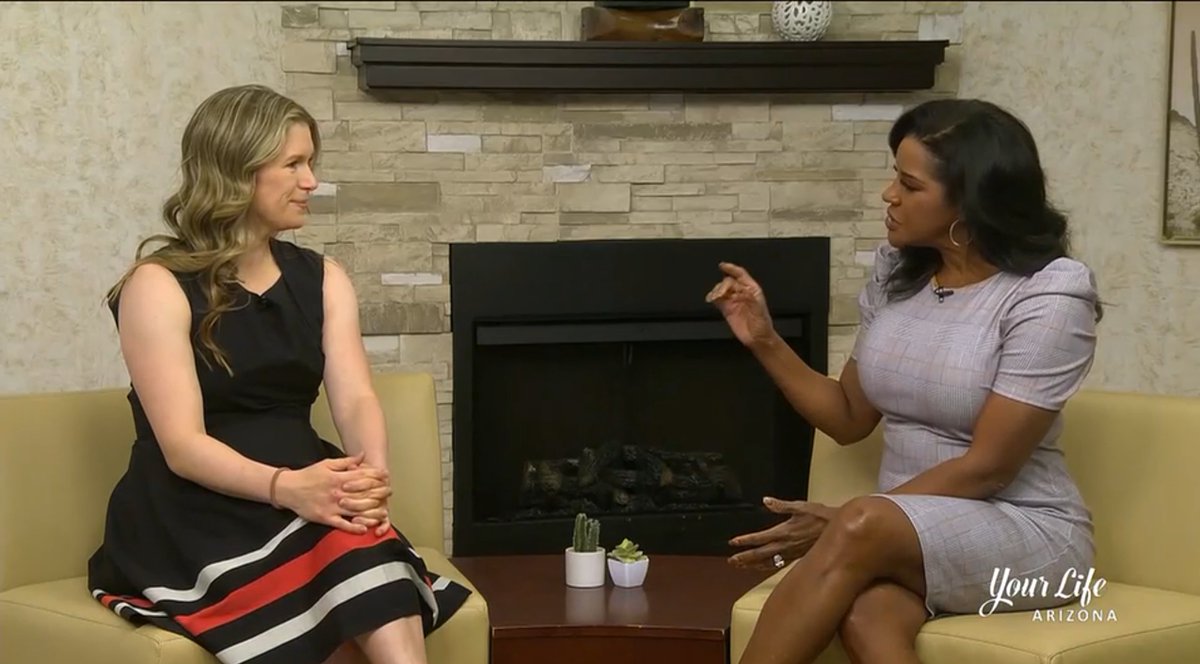 BarrowNeuro's tweet photo. In observance of #BrainTumorAwarenessMonth (#BTAM), members of the @IvyBrainTumCtr team at #BarrowNeurologicalInstitute joined @AZFamily to discuss the topic.

Kelly Braun, MD, a #neurooncologist at Barrow, shared how her own journey with a #braintumor inspired her career choice. She also explained why brain tumors can be difficult to treat and how the #IvyBrainTumorCenter is working to address these challenges.

Shwetal Mehta, PhD, (@smehtalab) the Ina Levine Chair for #BrainTumorResearch at Barrow and the deputy director of the Ivy Center, discussed how the Ivy Center's Phase 0 #clinicaltrials work and why philanthropy is key to making progress in brain tumor treatments.

Watch the segments at https://t.co/S22hk6t6Yy.