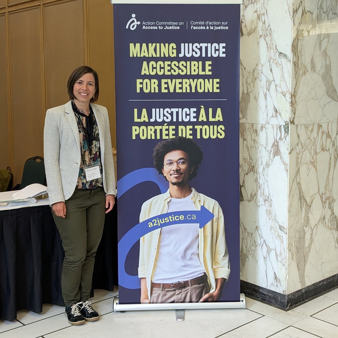 CABAMC_CPATA's tweet photo. Dana Dragomir, directrice des communications du CABAMC, a participé à une conférence sur l’accès à la justice au Canada, notamment à une séance sur la réglementation professionnelle et la déontologie. https://t.co/U1gGvzWIGy