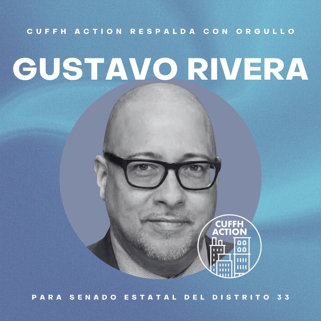 CuffhAction's tweet photo. For years, Gustavo Rivera has been one of the clearest progressive voices in the State Senate. We're proud to endorse his re-election campaign. https://t.co/ItSjQX8pLk