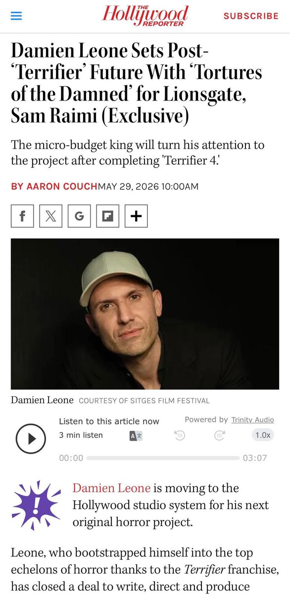 ScareTalkPod's tweet photo. Congrats @damienleone ! https://t.co/N4CrpWBSxK