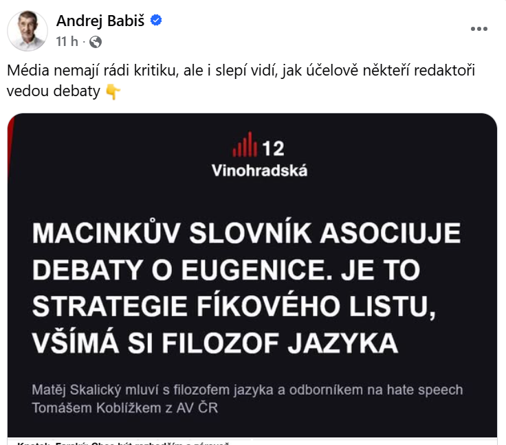 TomasKoblizek's tweet photo. Paradoxně zrovna v tomto rozhovoru jsem měl dojem, že mi pan redaktor klade dost obtížné otázky. Tak si představuji profesionální novinařinu. Pokud by ale pan premiér se mnou sám chtěl probrat současný výzkum nenávistného jazyka, jsem mu plně k dispozici. Rád odpovím na cokoli. https://t.co/WS7fBSiB3a