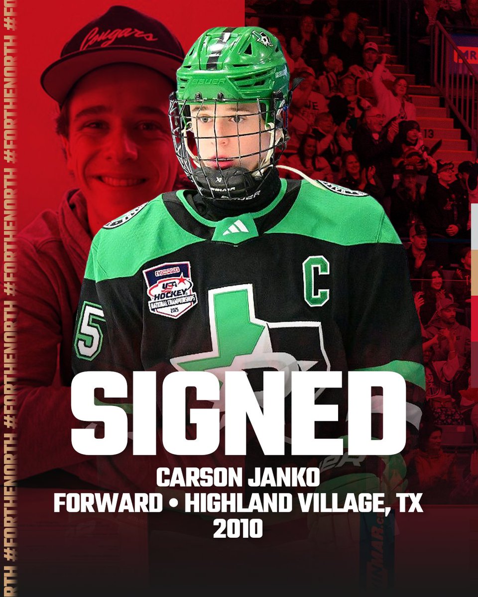 PGCougars's tweet photo. SIGNED✒️✒️✒️

We are excited to announce F Carson Janko (10) has signed a @TheWHL Scholarship &amp; Development Agreement.

Welcome to PG, Carson!

https://t.co/6bcxIMI190

#ForTheNorth | #WHL https://t.co/EzoIU9goxx