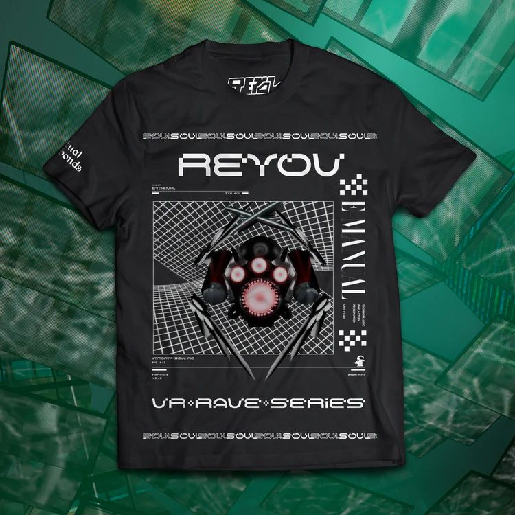 REYOV_'s tweet photo. Were collabing with @VRVagabonds

You can now get a "REYOV VR Rave Series" shirt!
$25 + Shipping

All purchases include a digital download of the shirt pattern to decal your avatars with

Stickers are also available! ($3 )

Check it out! Grab one today
https://t.co/S5rHnUvyeB https://t.co/Xn6wFg2Z5q