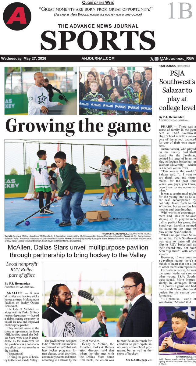 PJHernandez_'s tweet photo. Some great sports news as a collaborative effort between a local city, a professional hockey team and of course, @RGVRoller, is helping bring hockey to the RGV. 🏒

#RGV #McAllen #DallasStars #hockey

🔻Check it out:

https://t.co/uvMlf6ZMOm

Story/Photos: @PJHernandez_ https://t.co/MHUlXute4H