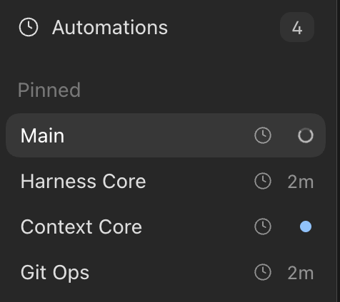 canvrno's tweet photo. One of my favorite Codex patterns: a main thread pursues a long-running goal via external tools. Three threads watch it, learn and improve the tooling, track changes, roll back as needed, and cut token use over time. Started with 5.5 xhigh, now 5.4 mini is fine. 100+ hours in. https://t.co/JJ6MTXwda4
