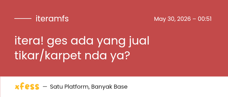 ITERAFESS | JUALAN JUMAT ONLY tweet media