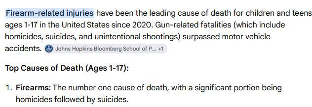eroded1's tweet photo. @Yukon_Hiker @allenanalysis ? they wanna separate from canada, not join USA. 😂 you americans sure are self centered thinking everyone wants to join ya'll. It's a clusterfuck in the USA. Your leading cause of death of kids aged 1-17 since 2020 has been guns. GUNS! get a grip and get your country in order. https://t.co/0YOg6lVbtR