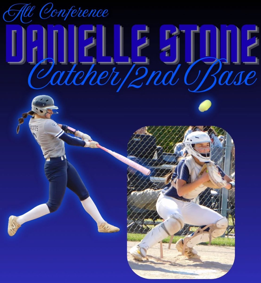danistone2027's tweet photo. I am very honored to be named All-Conference with many amazing athletes! I am super excited to begin summer season starting with Battle of the Borders in Salem, WI! @OeSoftball @SilverHawkSball @CoachSelena20 https://t.co/FHk3s07CGG