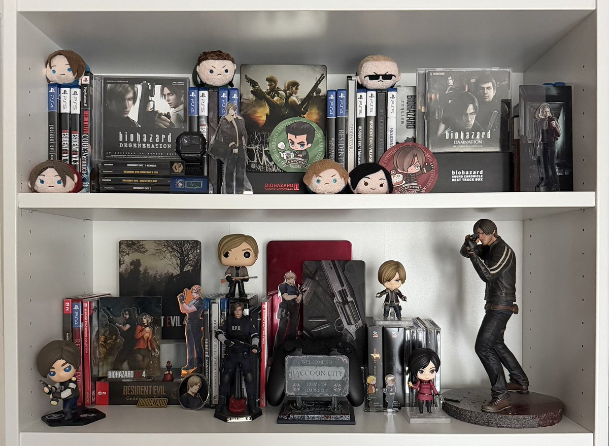 leonkiennedy's tweet photo. after like tons of rearranging here’s my updated resi collection… nothing but hard work and tears and financial mistakes https://t.co/29BnOYRRvq