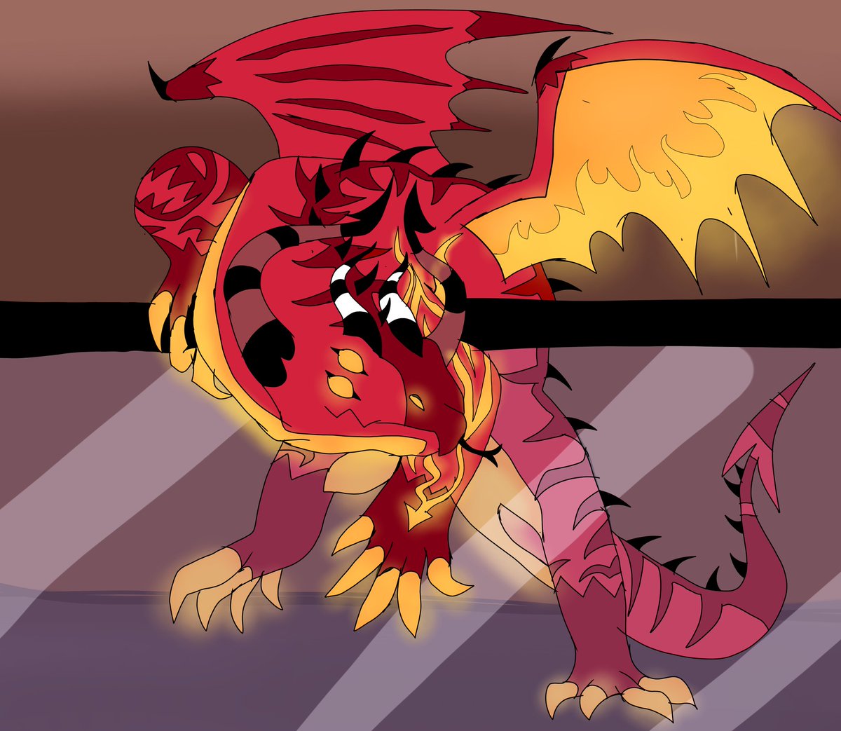 YahyaSobhi3077's tweet photo. Ohhh no he is geting out ! @SatansWrathful @SinOfWrath666 #helluvabossSatan #helluvabossfanart #dragon https://t.co/hD7hnLFOhA