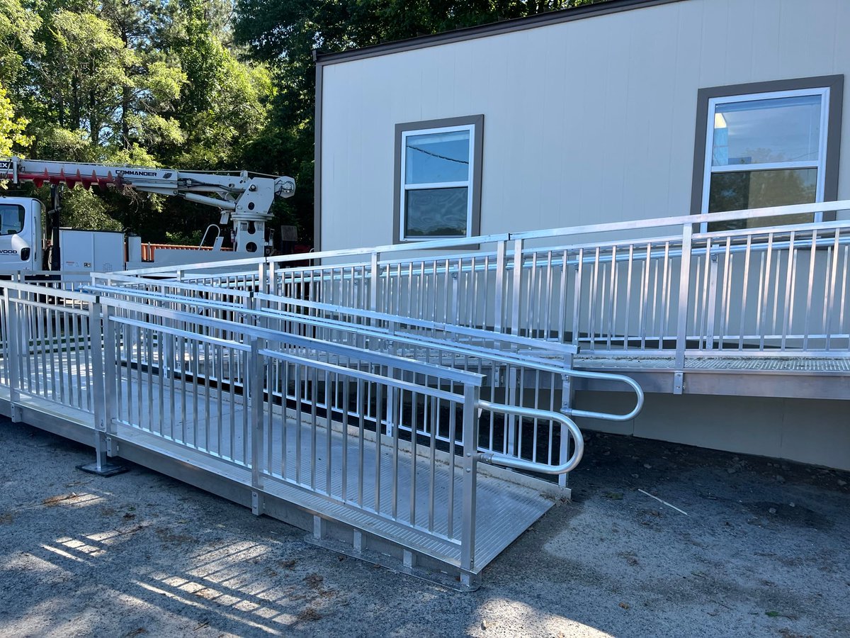ModularGenius's tweet photo. A beautiful spring day and steady progress on our MDOT project! 
This week, our team continued interior paint work while making progress on exterior door &amp; frame painting, countertop installation, hardware adjustments, and skirting panel as the project continues taking shape. https://t.co/yYCNhdKNKH