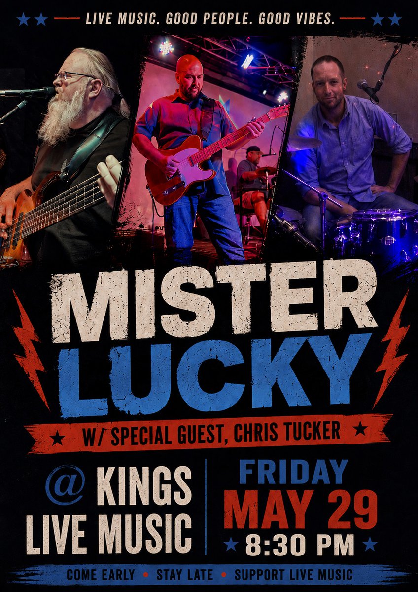 KingsConway's tweet photo. Mister Lucky is back and they're bringing along a friend: Chris Tucker! 🤠🤘
Get the gang together and let's make it a party!!
Show starts at 8:30 👀

https://t.co/hoHiF7sb4M https://t.co/TqFnsNx4cL