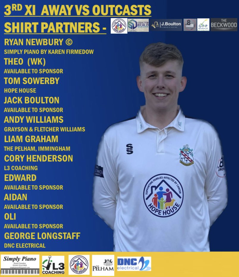 MessinghamCC's tweet photo. TEAMSHEETS 🏏

The teamsheets are in for this weekends matches. The 1st XI travel to Lindum whilst the 2nd XI host a T20 cup day as part of the Mike Savage Cup. Then on Sunday a youthful 3rd XI travel to Outcasts.

#upthemess 🏏 https://t.co/sDhVnQ10ev