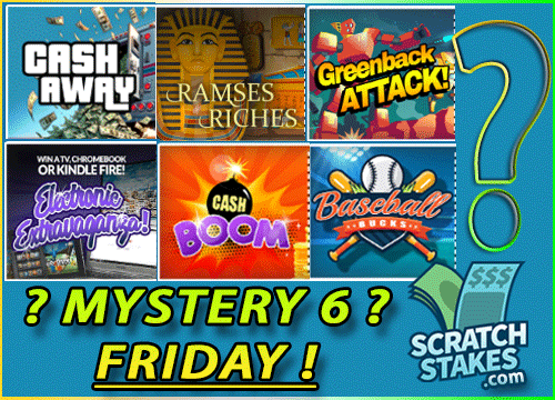 scratchstakes's tweet photo. 🏆We had a $10,000 Winners Galore Winner recently! Who's next?💸

📣Friday Spoiler Alert📣
❓❔❓What are the Mystery 6❓❔❓
Play these 6 games to reveal today’s mystery to #win up to $25K! 💸

🤔Have you scratched today?
👉 https://t.co/YbKO3jbIRx https://t.co/1FOihwZwGR