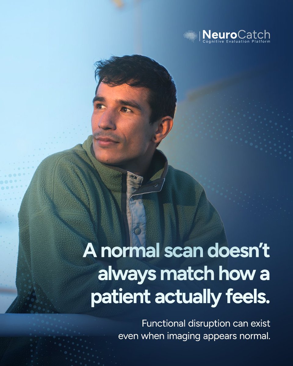 NeuroCatch's tweet photo. One of the more difficult moments in care is when a patient is told everything looks normal.
But they do not feel normal.

If we only rely on what we can see, we risk missing what is actually happening.

#brainhealth #neurocatch #brainvitalsigns #neurotech https://t.co/GTu09OkE8d