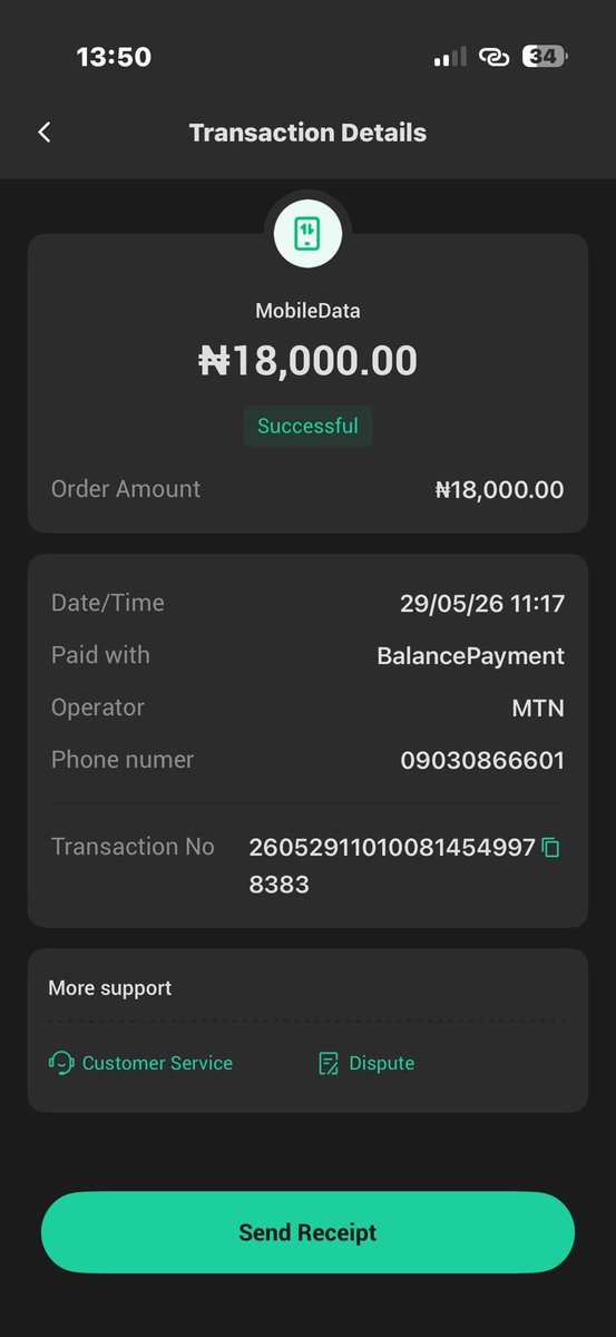 Ifexinn's tweet photo. @MTNNG @OPay_NG @OPaySupport @opaybusiness @MTN180 @MTNzaService I called both customer care that I made a mistake by buying data to a wrong number which is being switch off. I mistakenly made the transaction from my @OPay_NG account and you people refused to send back my Data. https://t.co/nCNlm37QFW