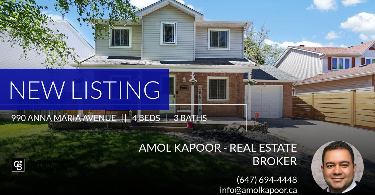 RealtorAmol's tweet photo. 📍 New Listing 📍 Take a look at this fantastic new property that just hit the market located at 990 Anna Maria Avenue in Innisfil. Reach out here or at (647) 694-4448 for more information!

Listed by DARCY TOOMBS

Call/text/email ... https://t.co/2noUdlYttq https://t.co/7wqZvQufHY