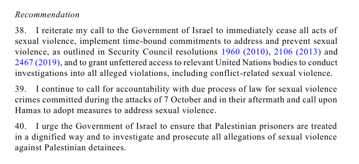 UNISPAL's tweet photo. 🇺🇳 UN SRSG on Sexual Violence in Conflict @endrapeinwar "I reiterate my call to the Government of Israel to immediately cease all acts of sexual violence, implement time-bound commitments to address and prevent sexual violence..."
Read the report ⤵️ https://t.co/XXBHpZVAWa https://t.co/PJjgsBXaBK