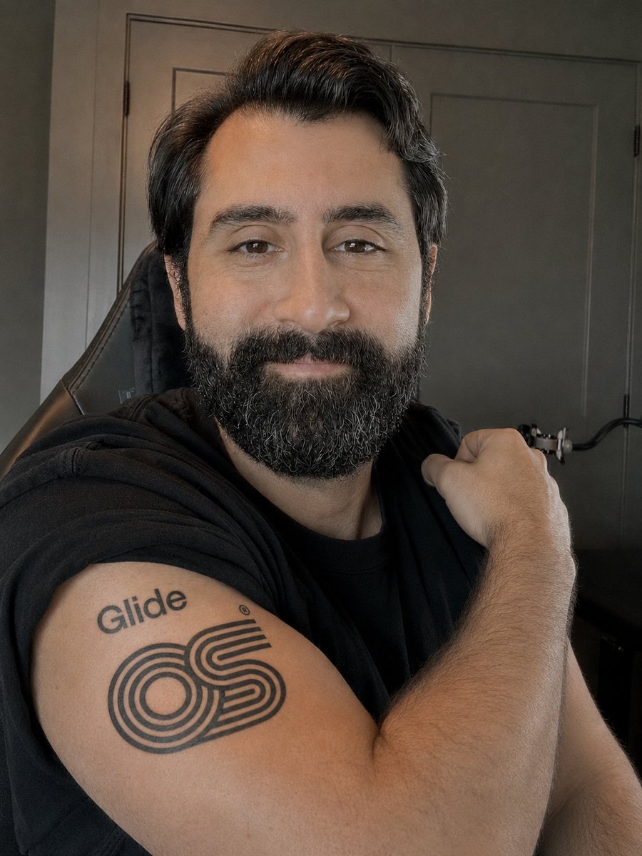glideapps's tweet photo. The Glide team is getting pumped for the launch of GlideOS.

(Maybe a little too pumped.) https://t.co/P7OLji8Qri
