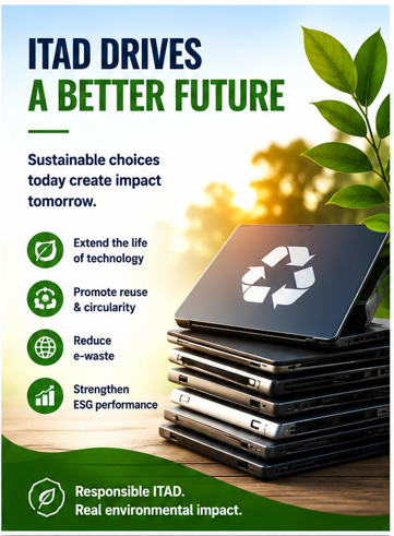 ICTCompany's tweet photo. Retired IT still has value.

Organizations that incorporate ITAD as part of their sustainability strategy, prioritize reuse, secure data destruction, and proper lifecycle management, and recover more value while reducing environmental impact.

Learn more: https://t.co/4F7EWg2oUS https://t.co/XoQIAK38Ph