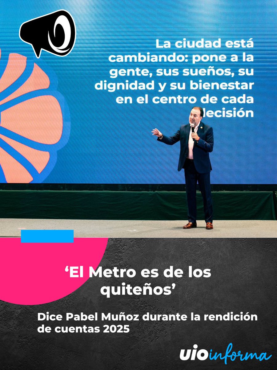 QuitoInforma's tweet photo. 🚇✨ #RendiciónDeCuentas | El alcalde Pabel Muñoz destacó que el Metro de Quito se consolidó como uno de los cambios más importantes en la movilidad de la ciudad. Lo posicionan como uno de los servicios mejor valorados.
Más detalles en la nota. 👉🏼 https://t.co/toshxbxtUN https://t.co/44ejvo4OyE